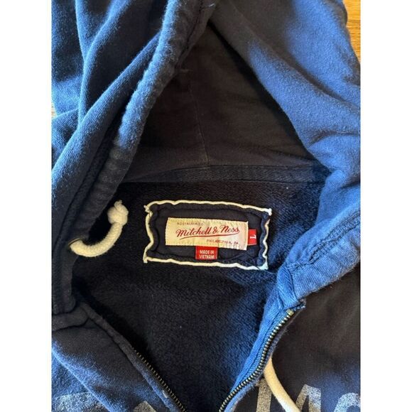 Dallas Cowboys Mitchell & Ness NFL Football Zippered Hoodie Sweatshirt Size L - Picture 3 of 3